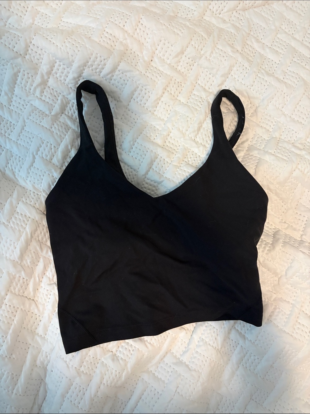 Lululemon athletica Black Seamless V‑Neck Wireless Bralette